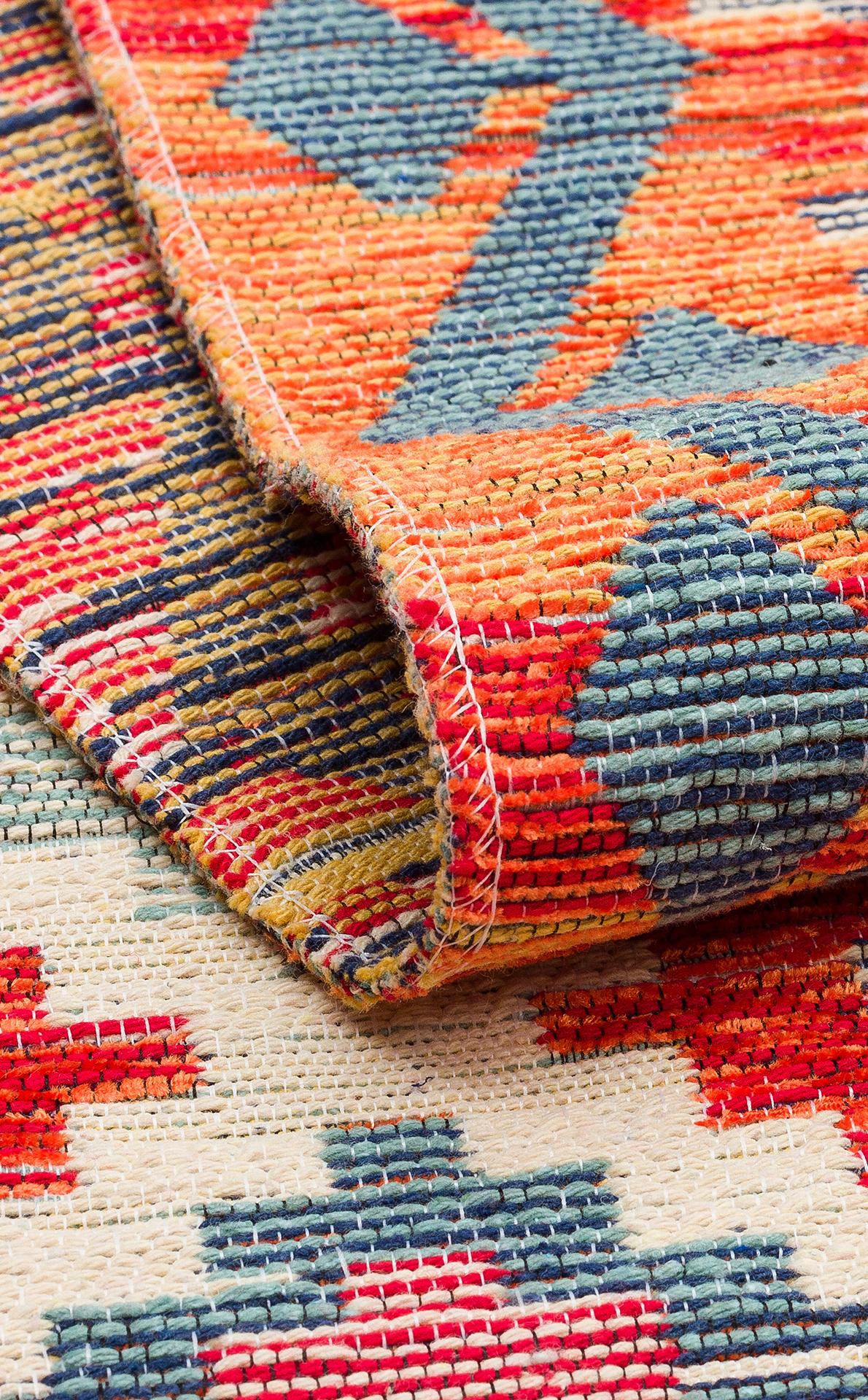 Nomad Yıkanabilir, Çift Taraflı Kullanıma Uygun Yumuşak Tuşeli Otantik Kilim  - 05