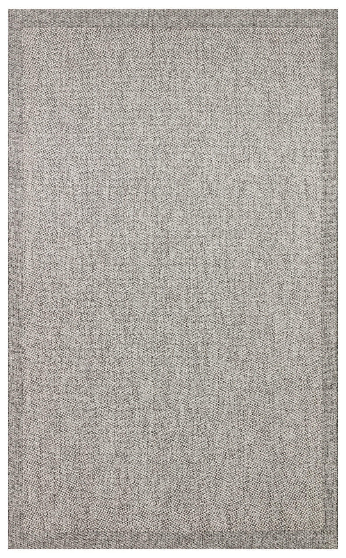 Rugchef Premium Mono Bordürlü | Leke Tutmaz Hav Toz Verme Sisal Mutfak, Salon, Koridor Halısı Makinede Yıkanabilir Halı - Mono Sisal 02 Grey