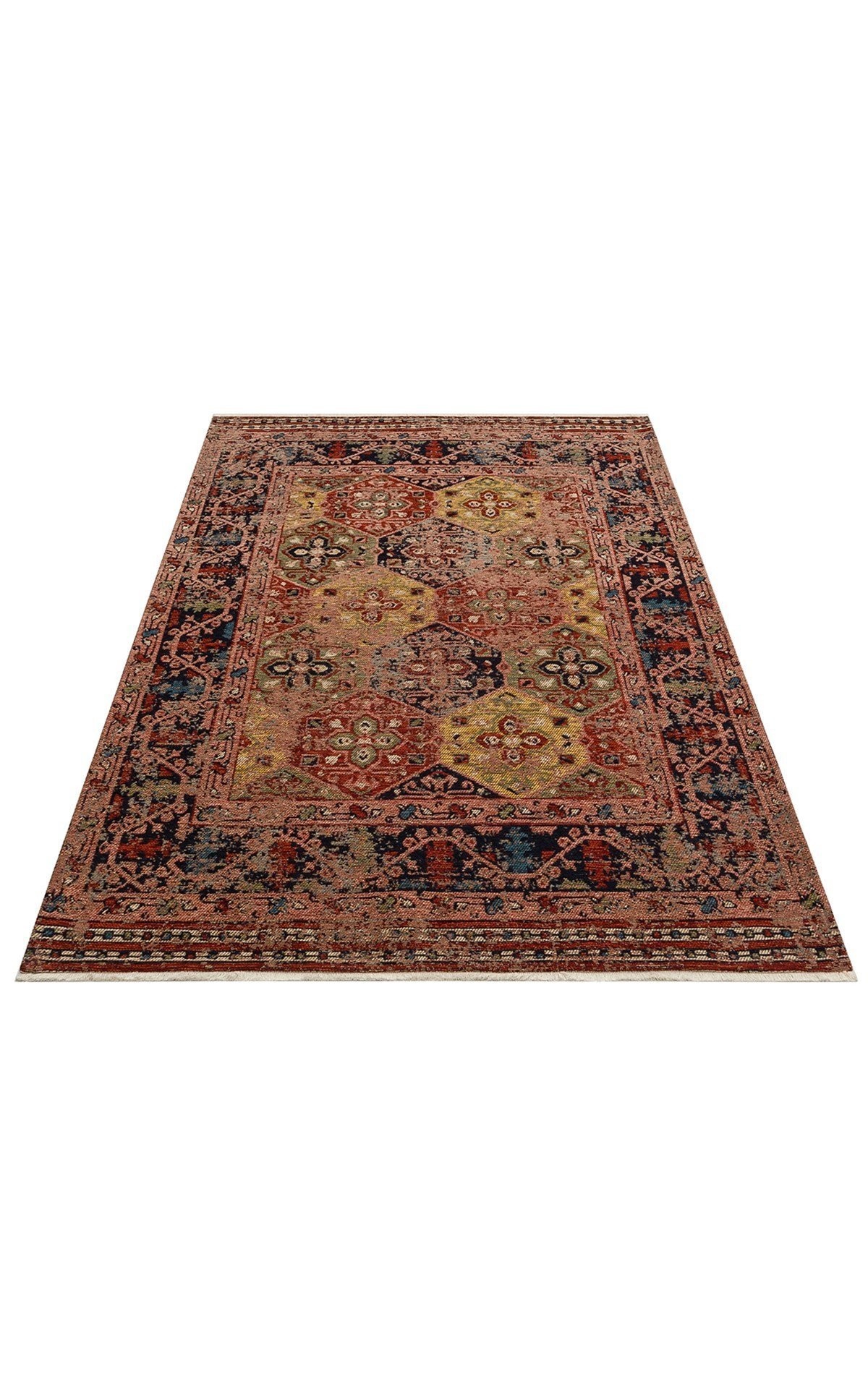 Anadolu Kilim And 01 Multy Anadolu Antik Desenli Yıkanabilir Kaymaz Tabanlı Etnik Kilim
