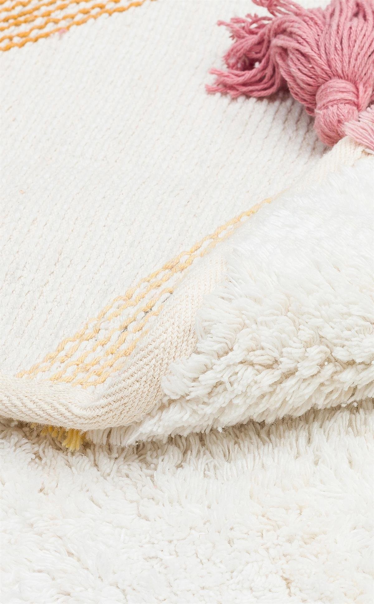 COTTON BOON Q Yıkanabilir Kaymaz Tabanlı Naturel Pamuk Bebek Halısı - MULTY 03