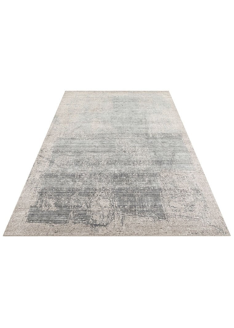 CALYPSA Hindistan'dan İthal El Dokuması Modern Desenlere Sahip Halı - CHARCOAL-D.GREY