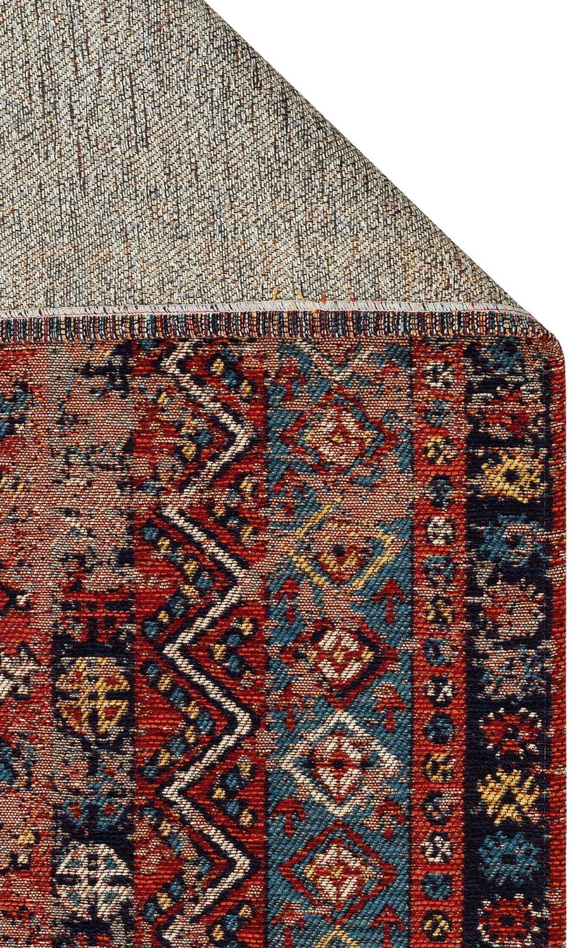 Anadolu Kilim And 04 Multy Anadolu Antik Desenli Yıkanabilir Kaymaz Tabanlı Etnik Kilim