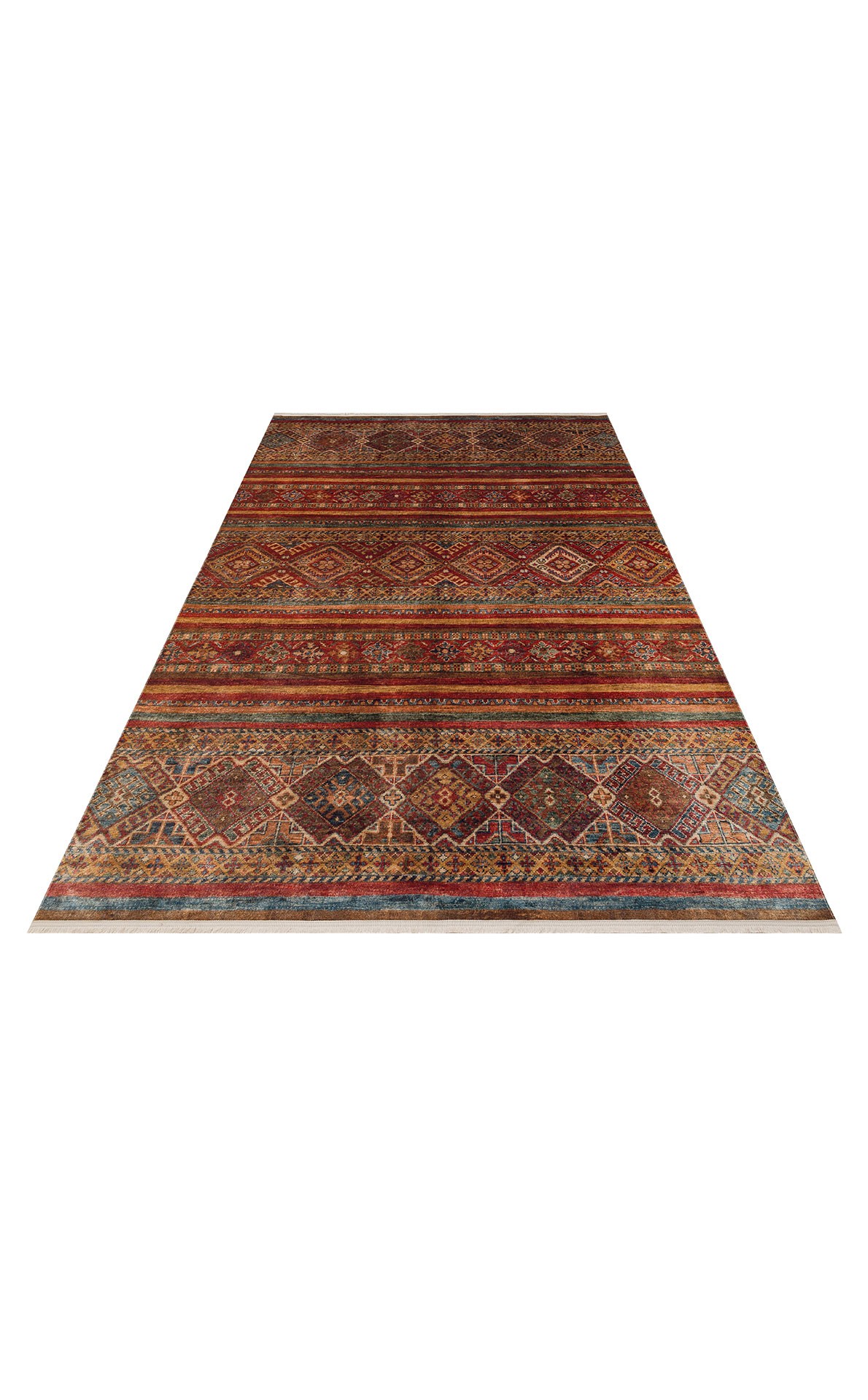 ANTIQUE  Kolay kullanımlı Kaymaz Karabağ ve Antik Desenlere Sahip Yıkanabilir Makine Halısı - ATK 05 MULTY