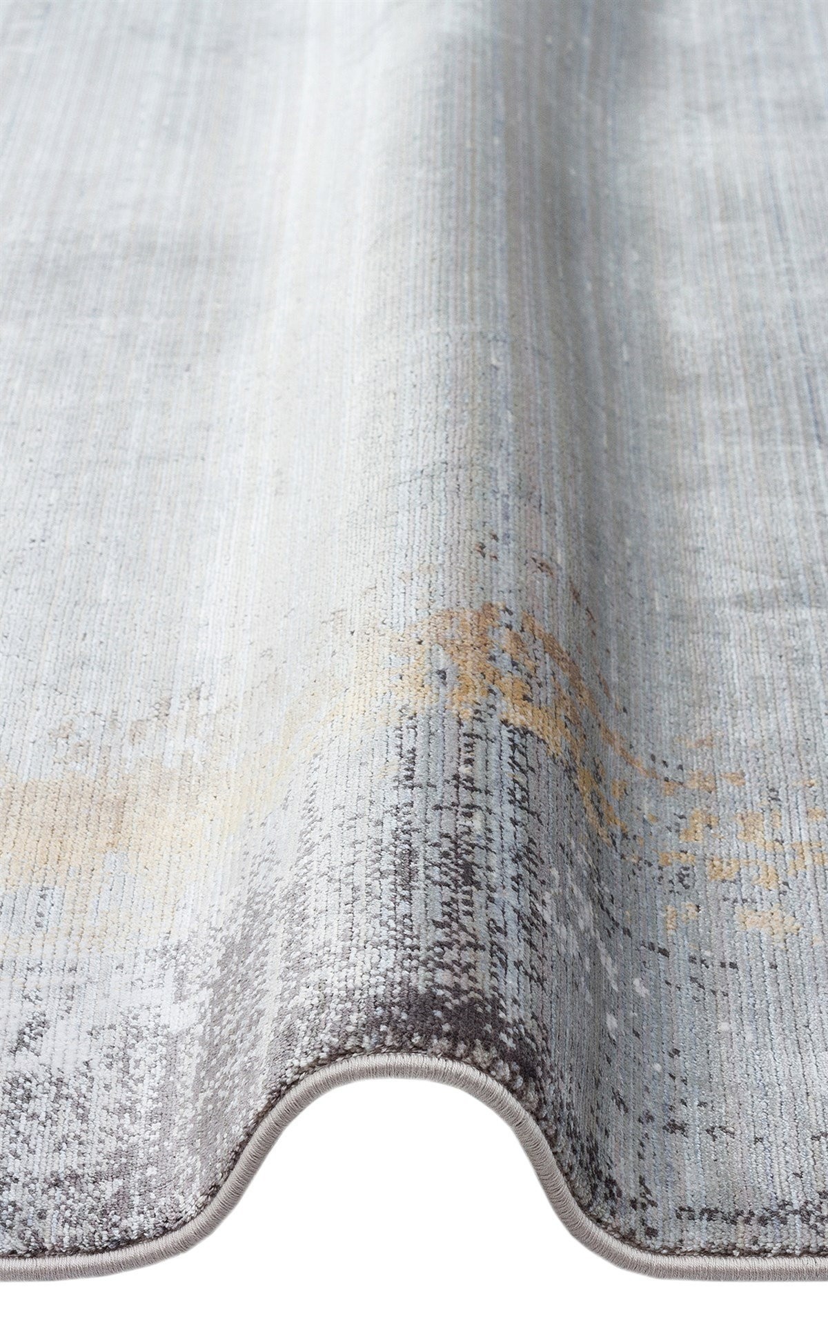MAHAL Modern Vintage Desenli Yüksek Kalite Sık Dokuma Makine Halısı - MHL 11 GREY-GOLD