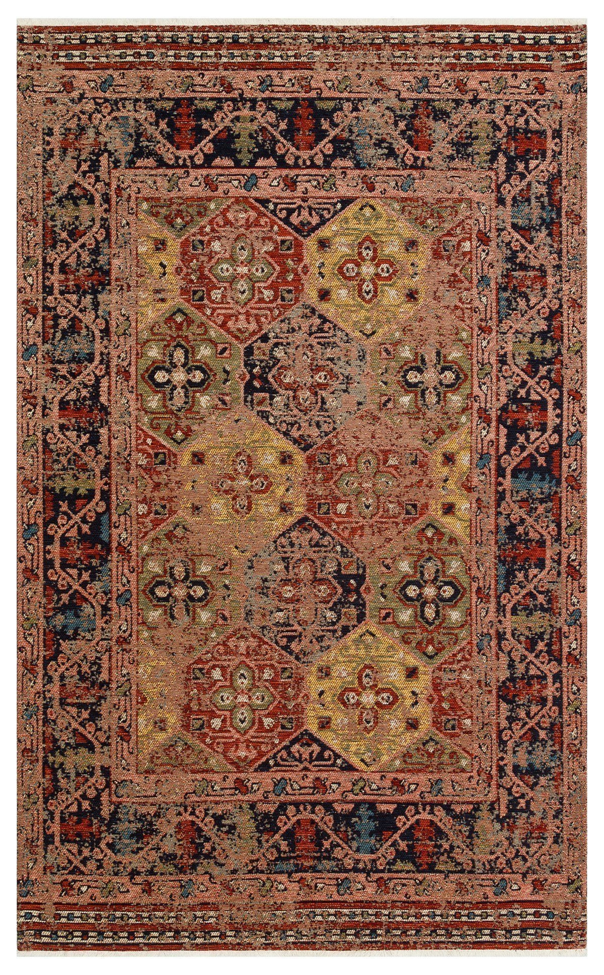 Anadolu Kilim And 01 Multy Anadolu Antik Desenli Yıkanabilir Kaymaz Tabanlı Etnik Kilim