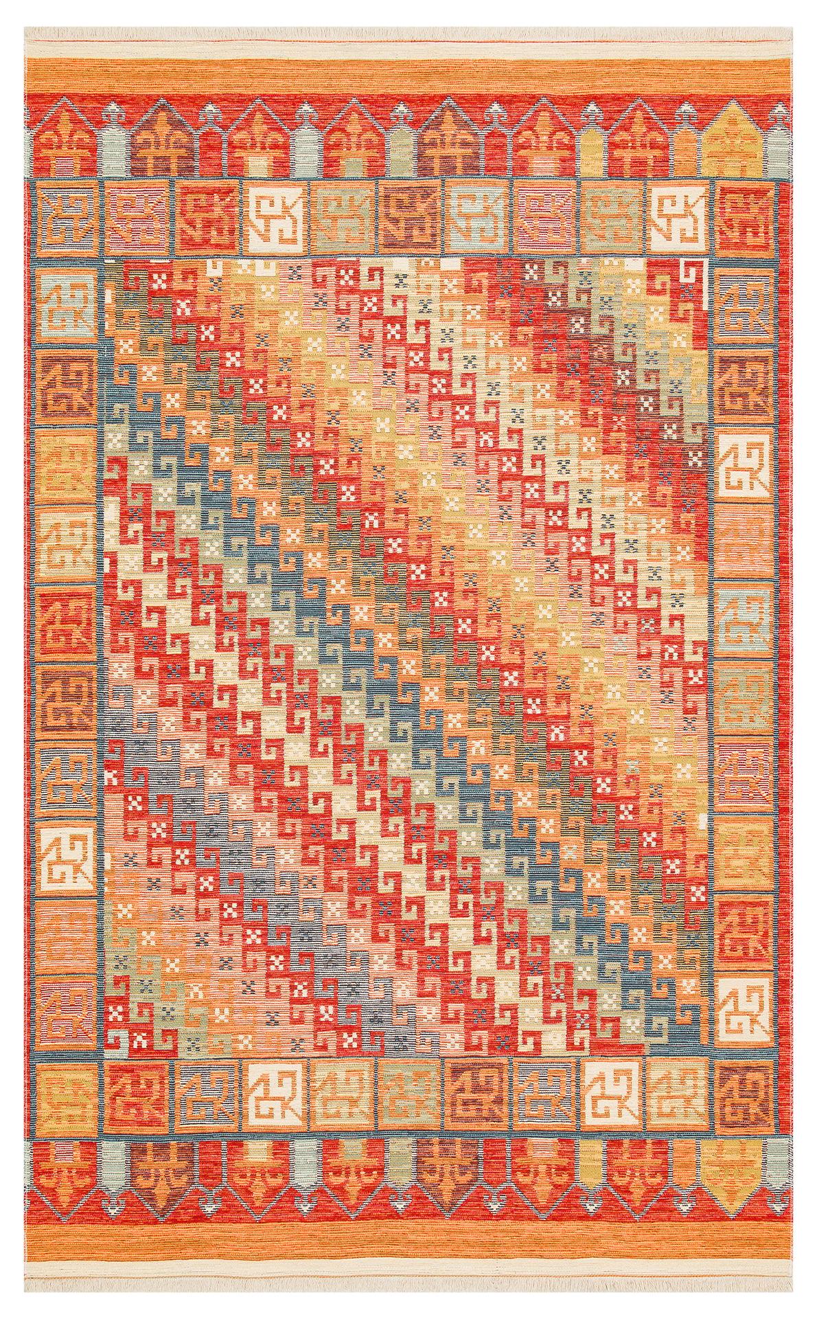 Nomad Yıkanabilir, Çift Taraflı Kullanıma Uygun Yumuşak Tuşeli Otantik Kilim  - 11