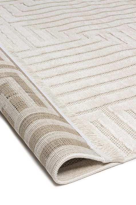 Pier İskandinav Desenli Modern Salon Halısı - PR 01 CREAM