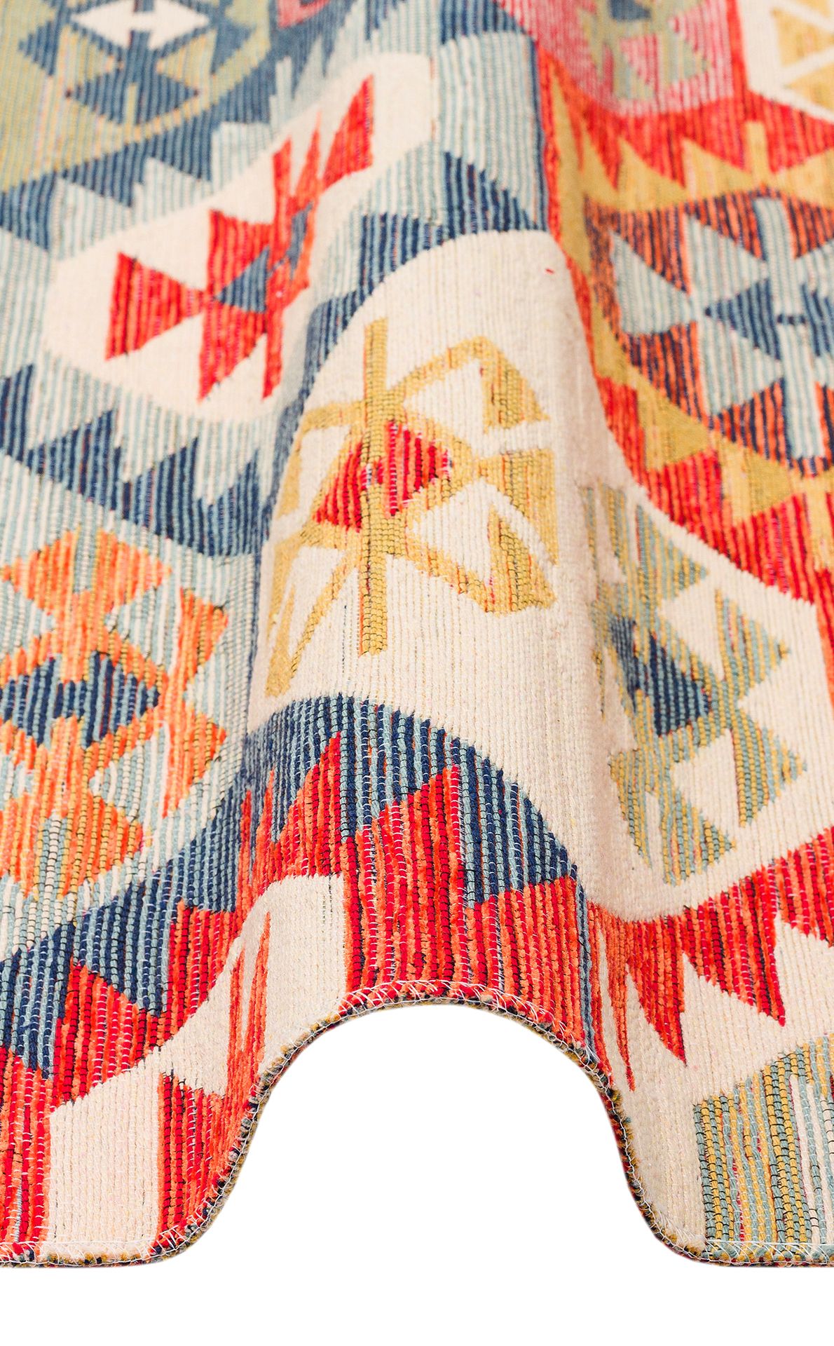 Nomad Yıkanabilir, Çift Taraflı Kullanıma Uygun Yumuşak Tuşeli Otantik Kilim 