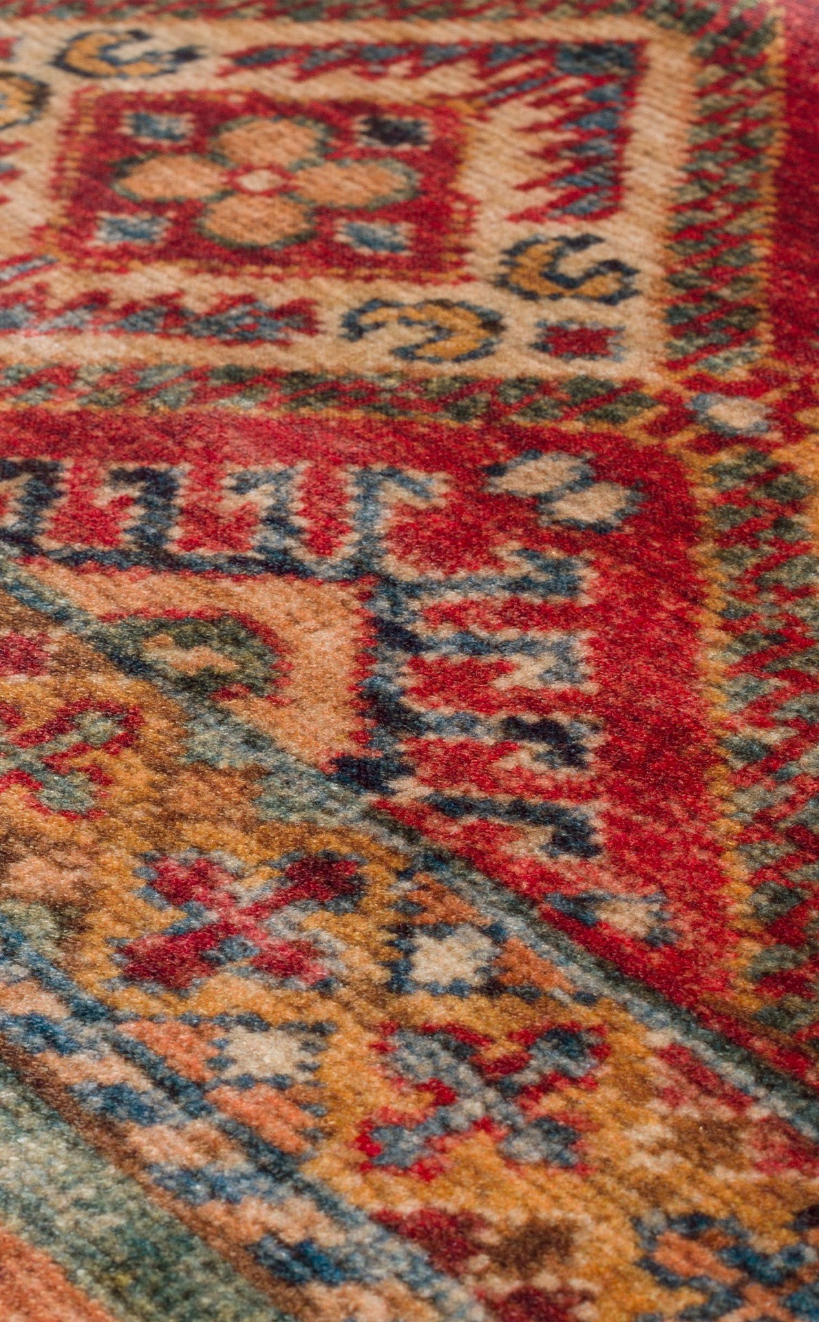 ANTIQUE  Kolay kullanımlı Kaymaz Karabağ ve Antik Desenlere Sahip Yıkanabilir Makine Halısı - ATK 05 MULTY