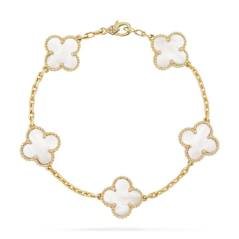 Van Cleef Bileklik Gold-Beyaz