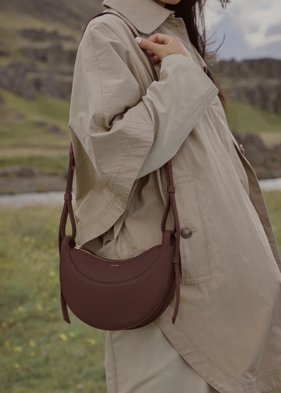 Polene Numero Dix Bag Bordeaux