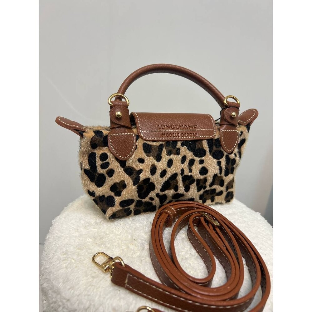 Longchamp La Pliage S Boy Leopard