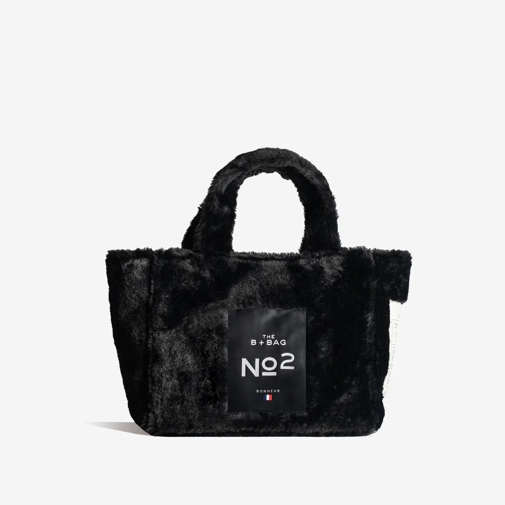 Bonheur Fluffy Sheep Beige Bag Black