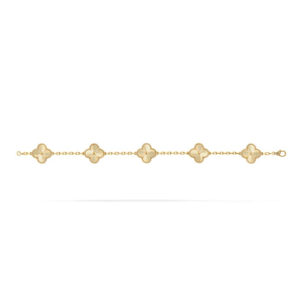 Van Cleef Bileklik Gold-Beyaz