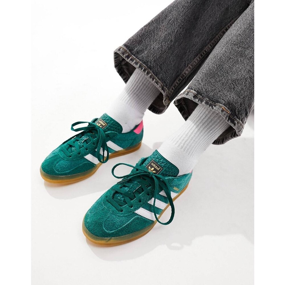 Adidas Gazelle Indoor Collegiate Green Lucid Pink