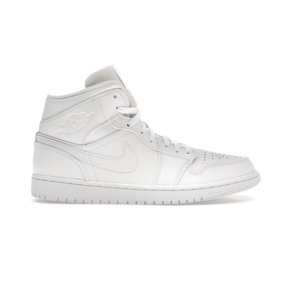 Jordan 1 Mid Triple White