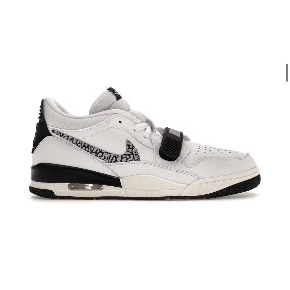 Jordan Legacy 312 Low White Black Elephant Swoosh