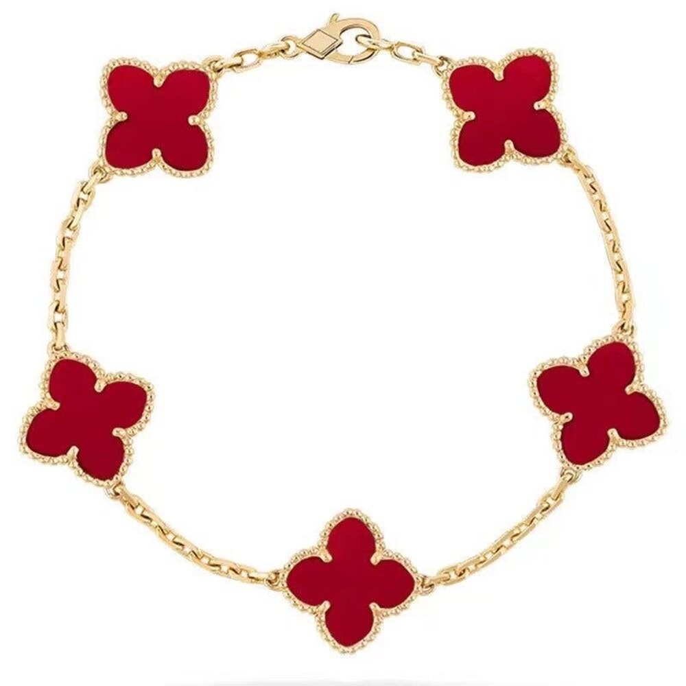 Van Cleef Bileklik Gold-Kırmızı
