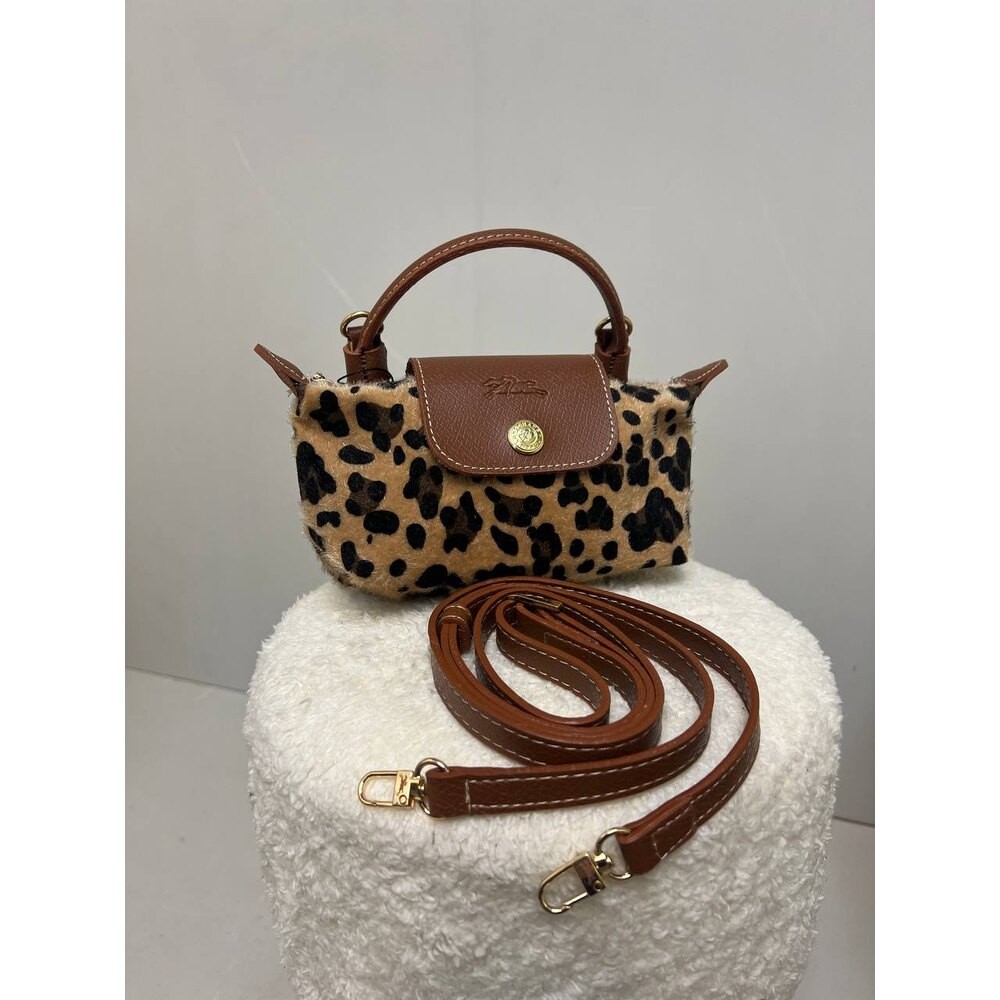 Longchamp La Pliage S Boy Leopard
