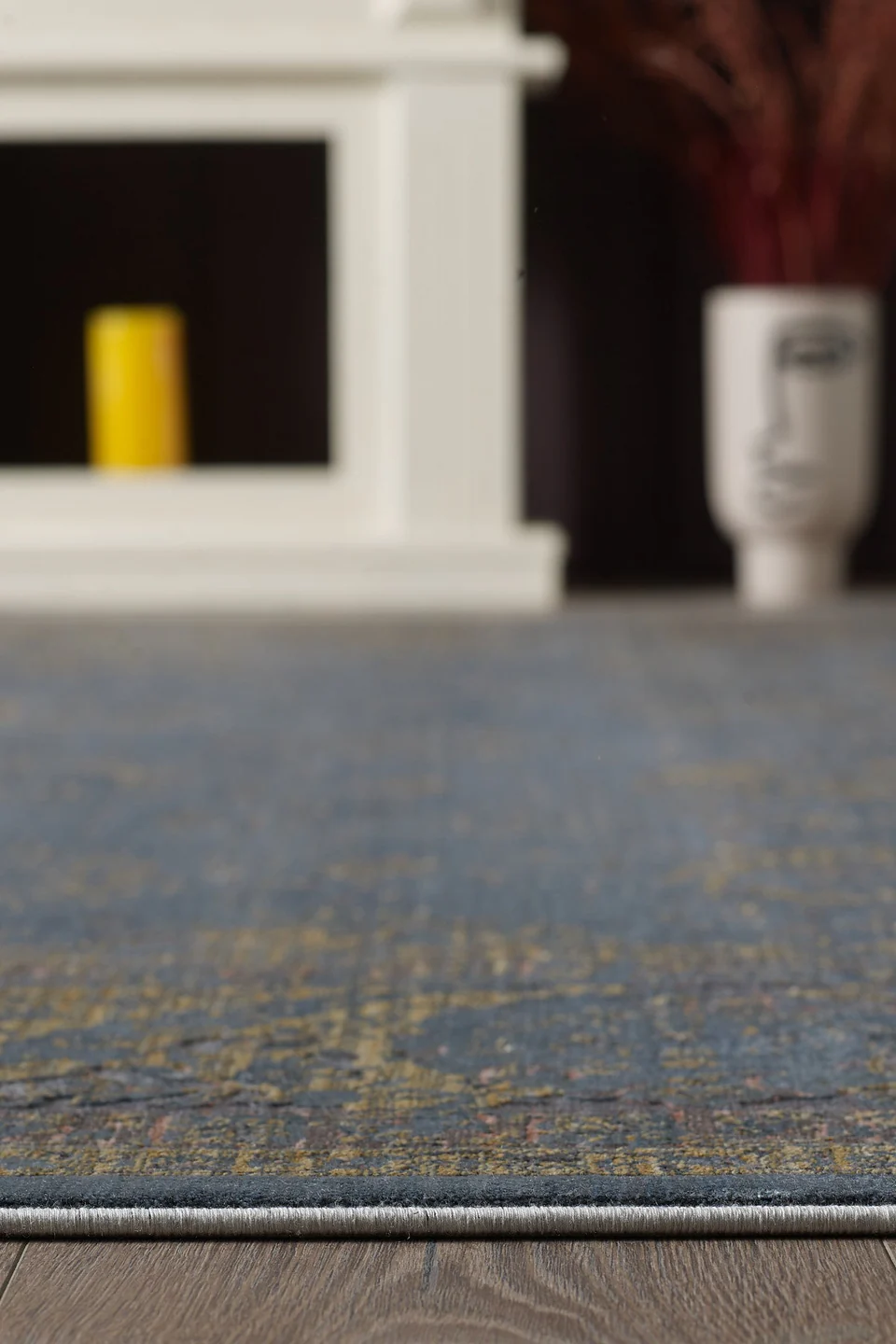 Gordion - Gris Kendinden Saçaklı Modern Halı