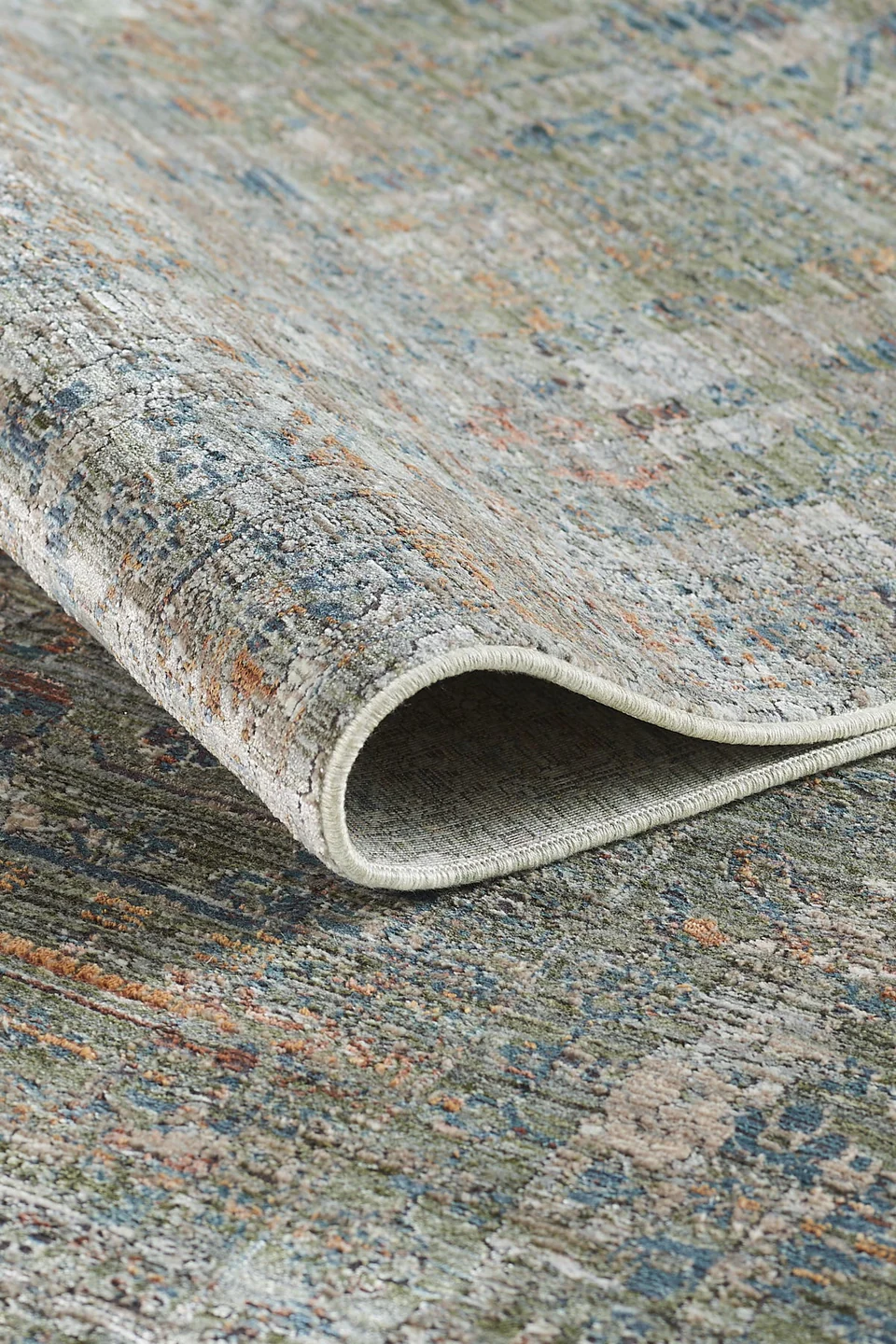 Heritage - Lisse Kendinden Saçaklı Modern Klasik Eskitme Halı