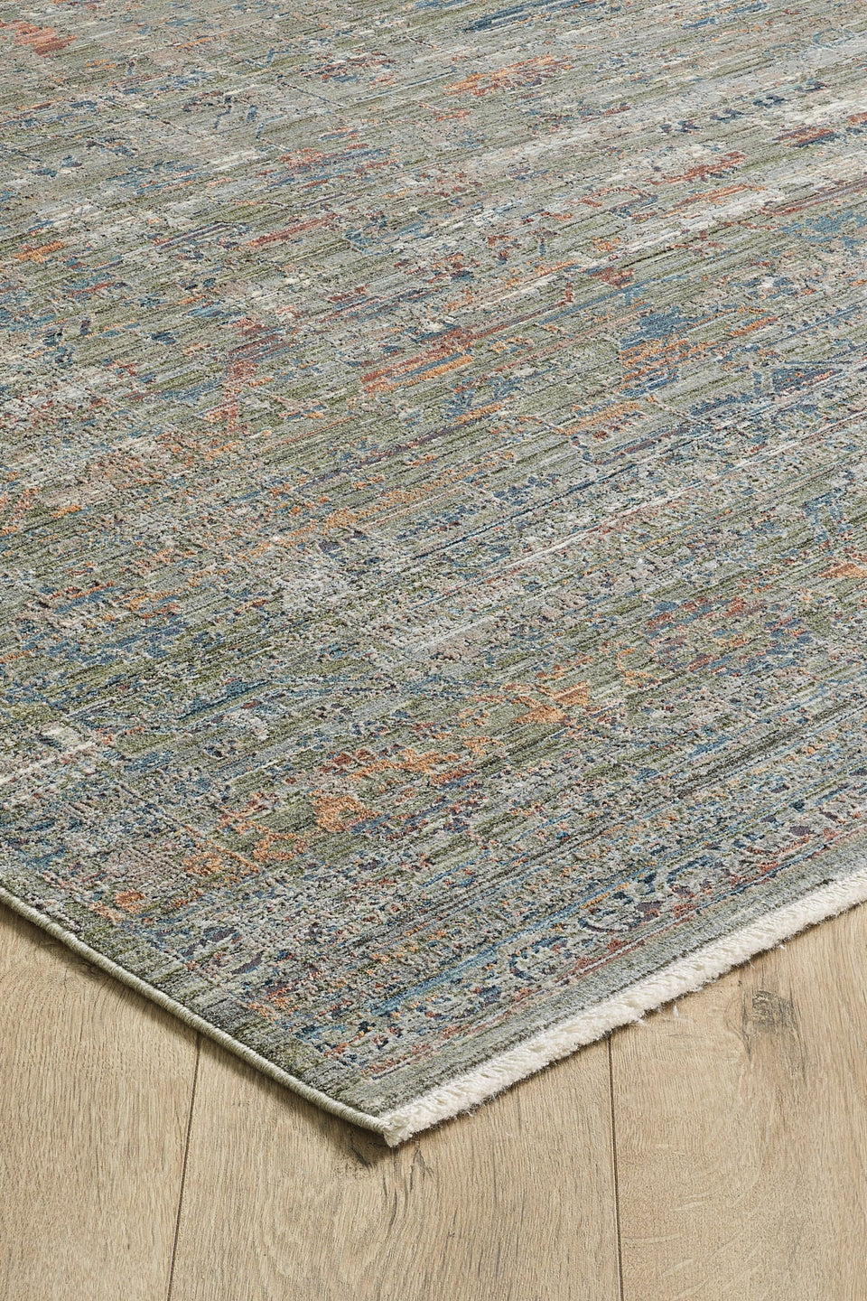 Heritage - Lisse Kendinden Saçaklı Modern Klasik Eskitme Halı