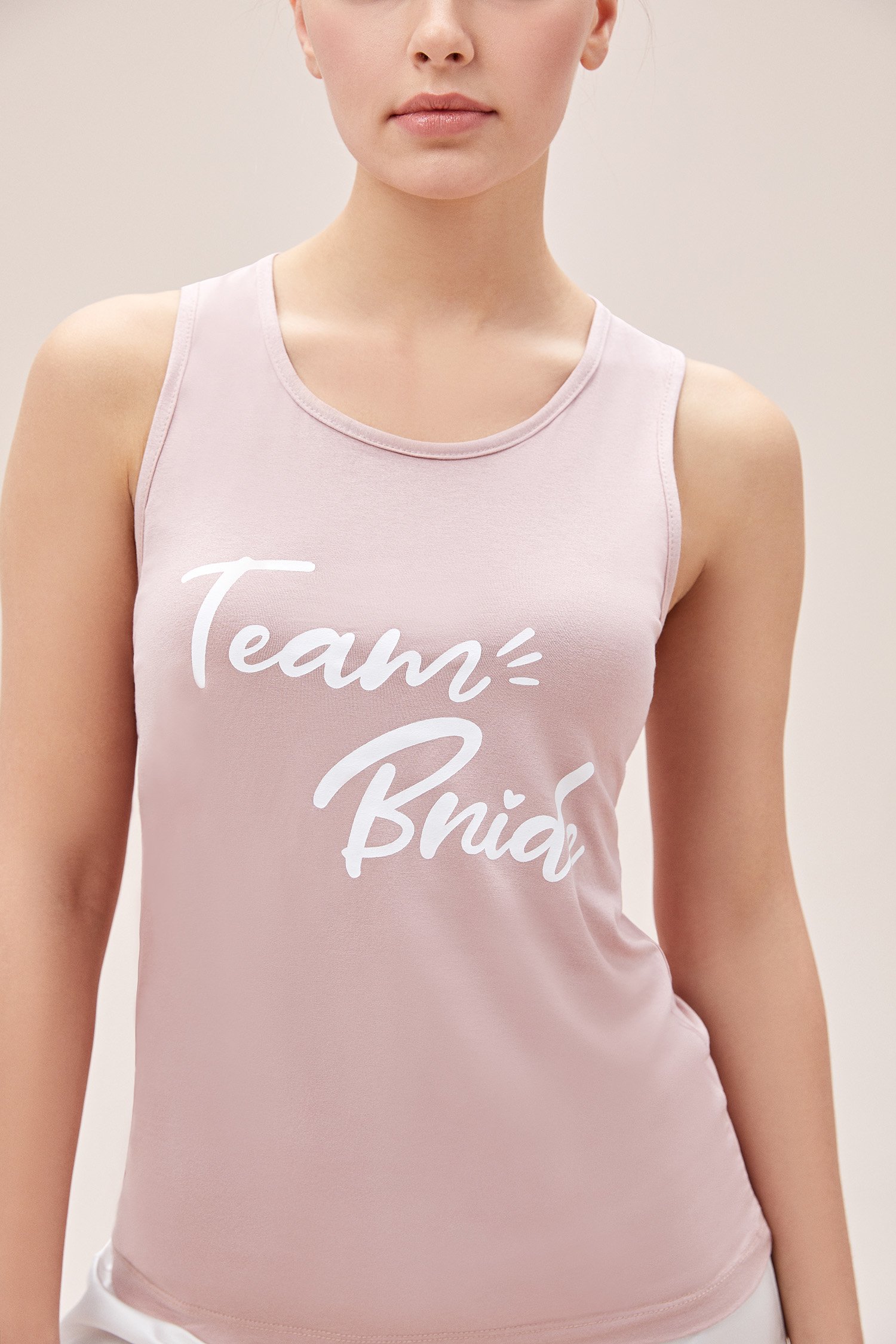 Pembe Askılı Team Bride T-shirt