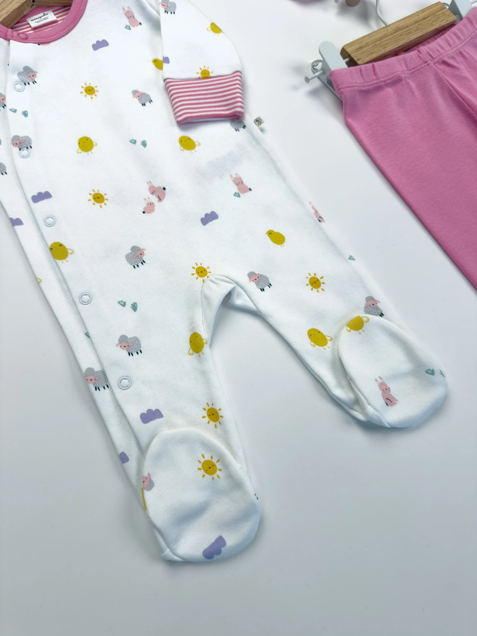 Kisecik 4'lü Kız Bebek Tulum Çoklu Set