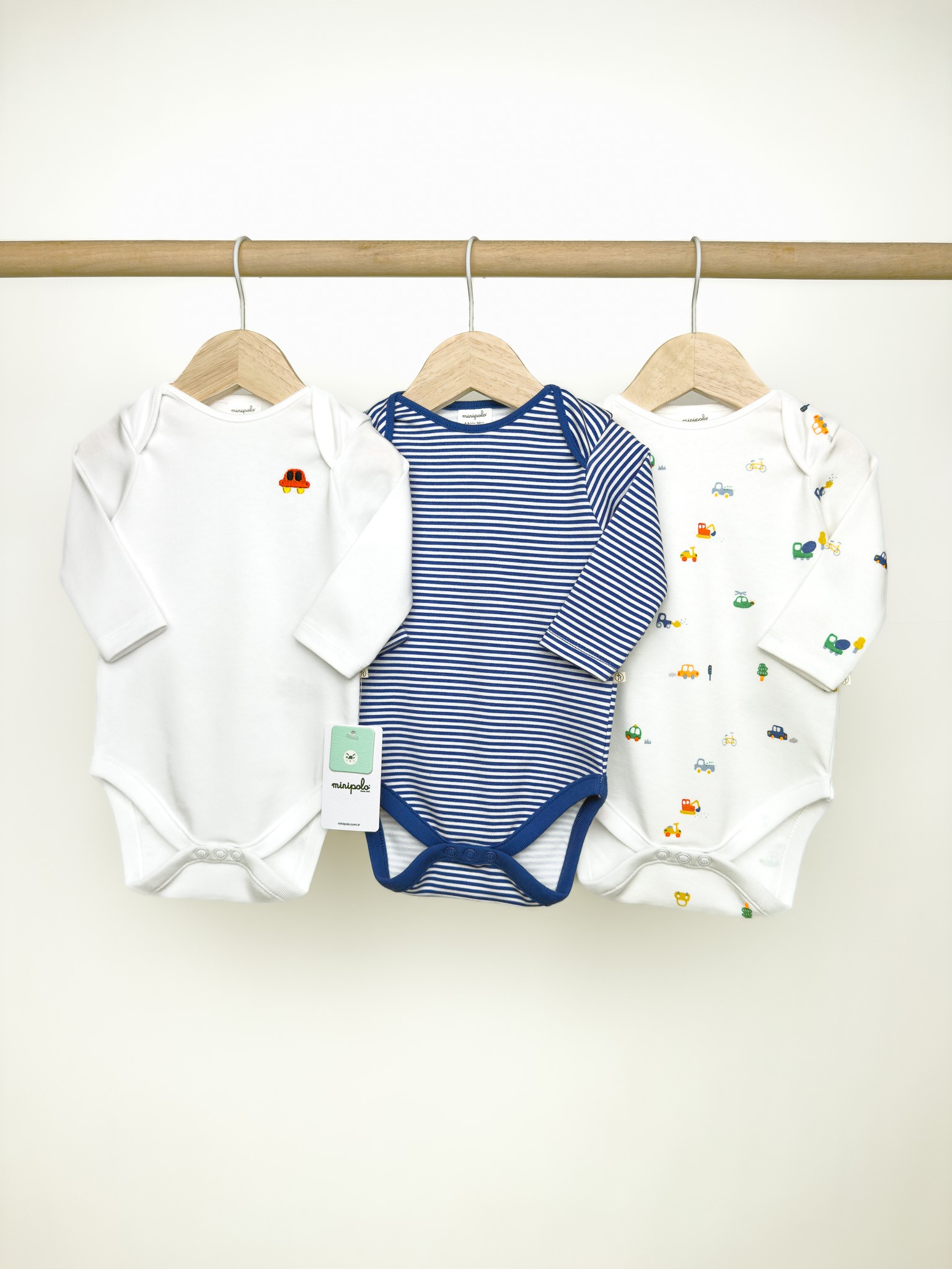 Kozoluk Uzun Kol Erkek Bebek Çıtçıtlı Body 9'lu Set 