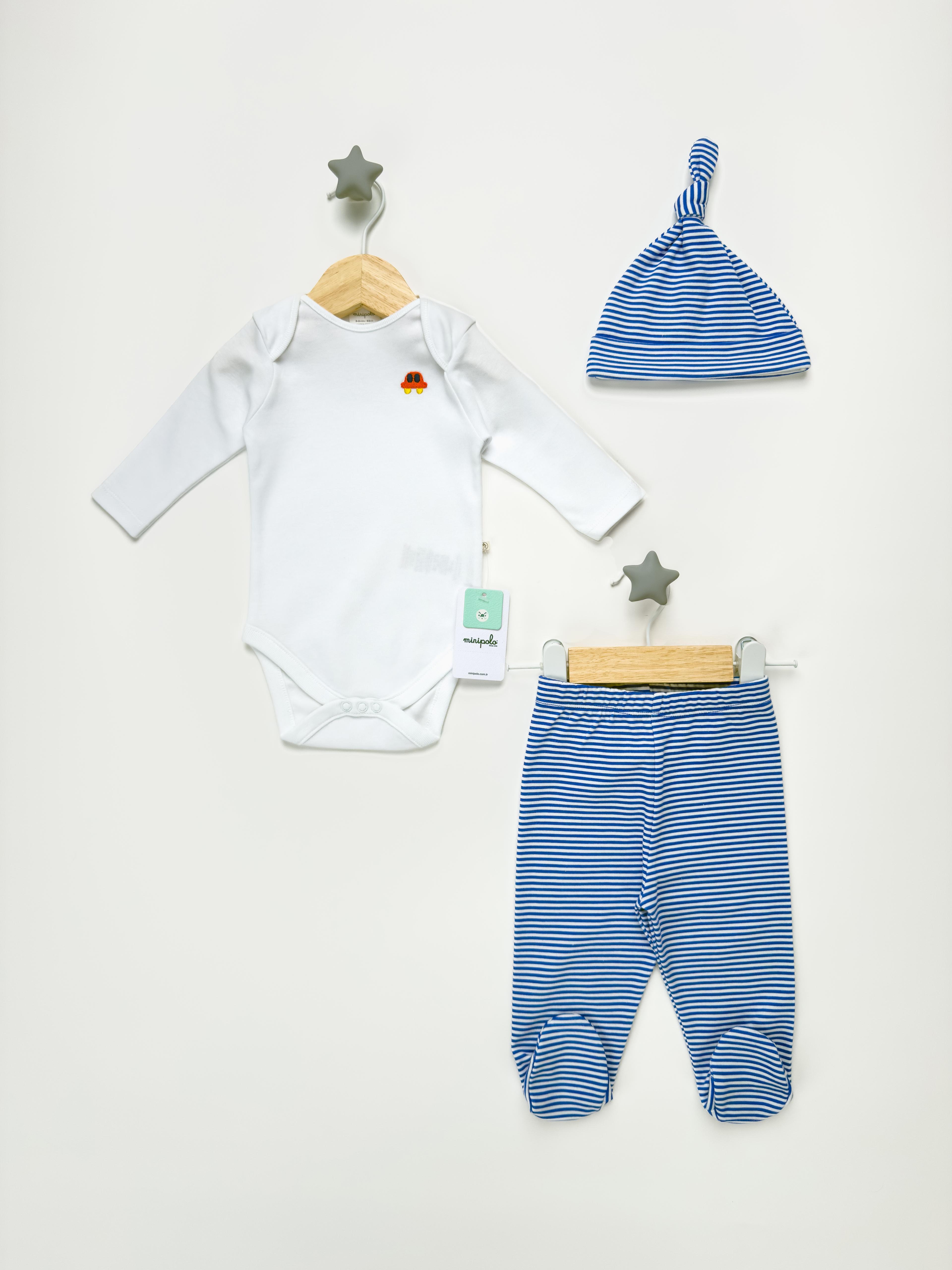 Dorak Erkek Bebek Çıtçıtlı Body 3'lü Set