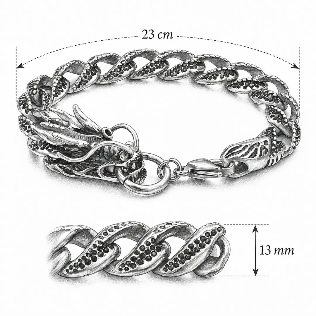 Drakmor Bracelet | Erkek Çelik Bileklik 3