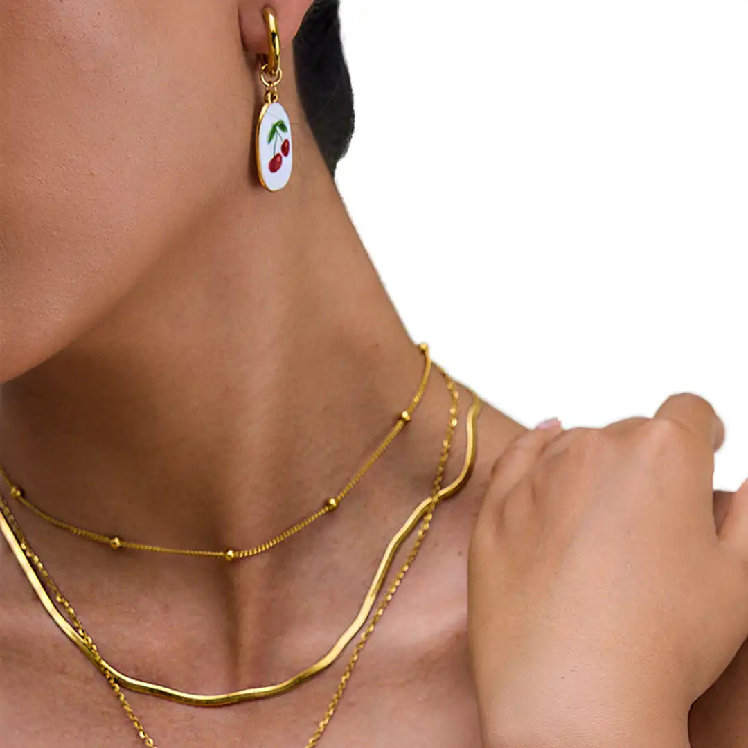 Cereza Earring | Çelik Küpe 2