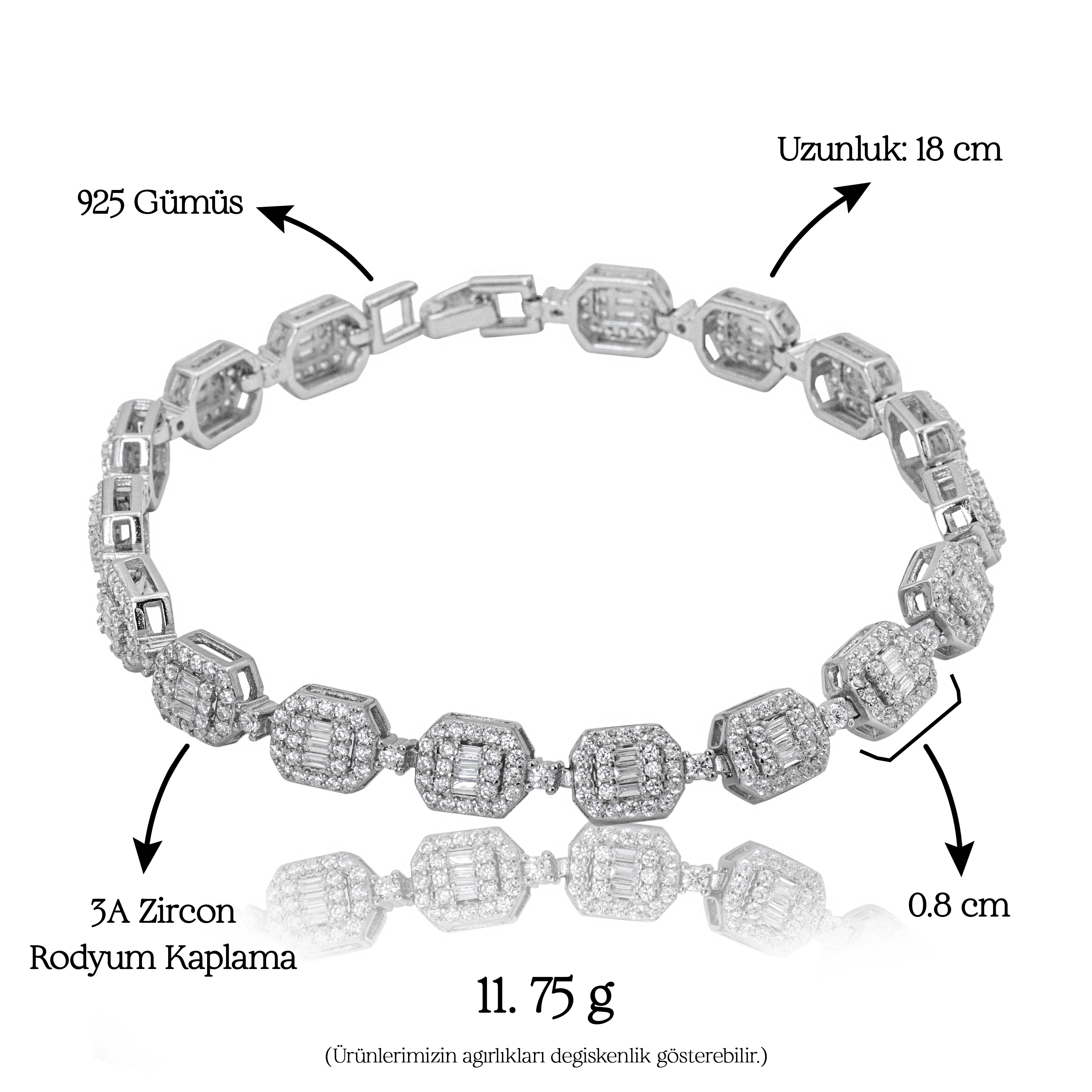 Diamond Frost Bracelet | Silver Kadın Bileklik