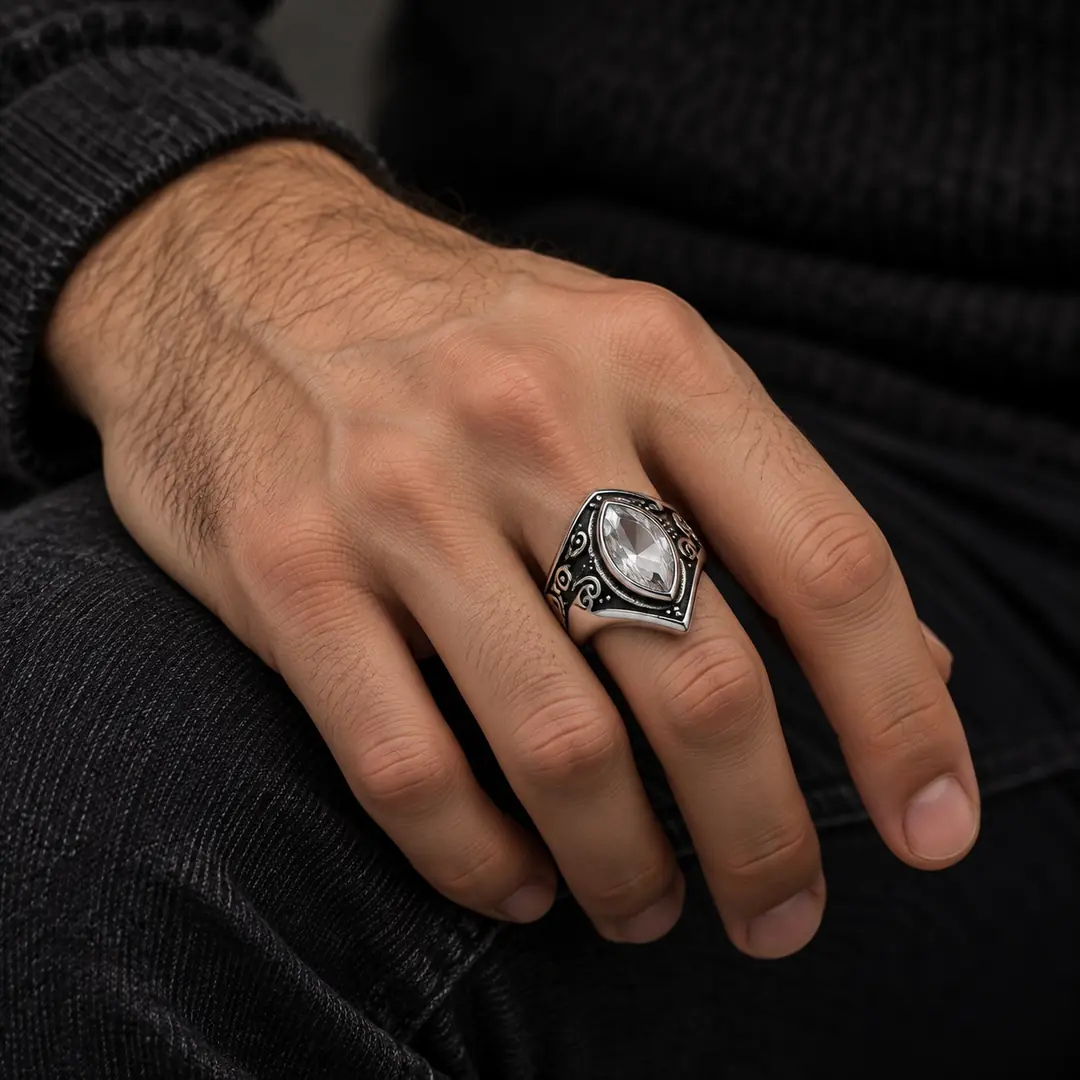 Ornavik Ring | Erkek Çelik Yüzük 2