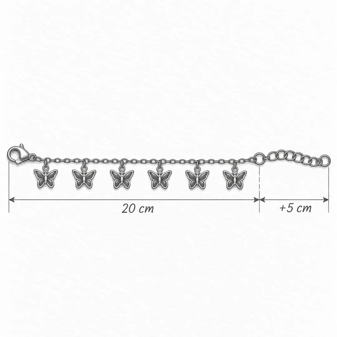 Papillora Gold Anklet | Çelik HalHal 3