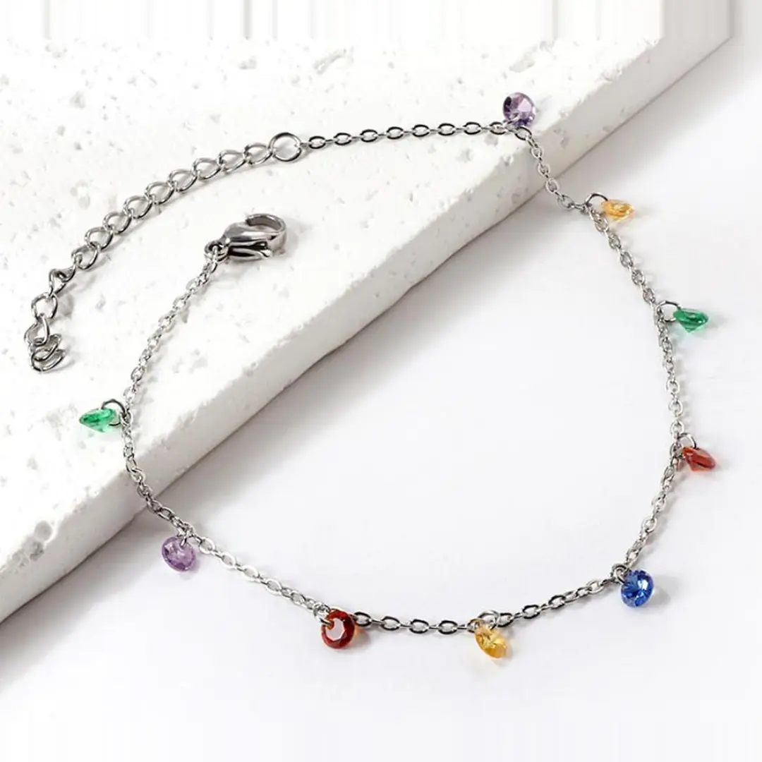 Iridessa Silver Anklet | Gümüş Renk Çelik Halhal