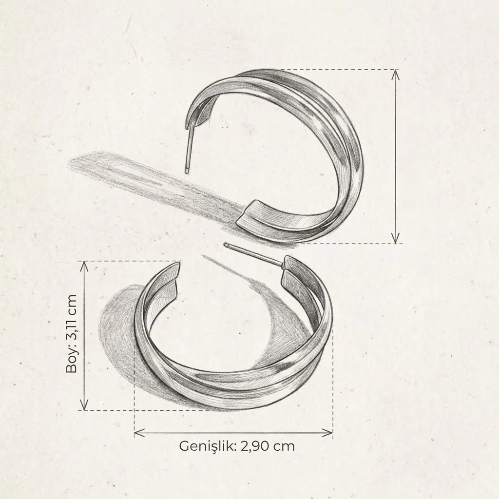 Duetta Earring | Çelik Küpe 5
