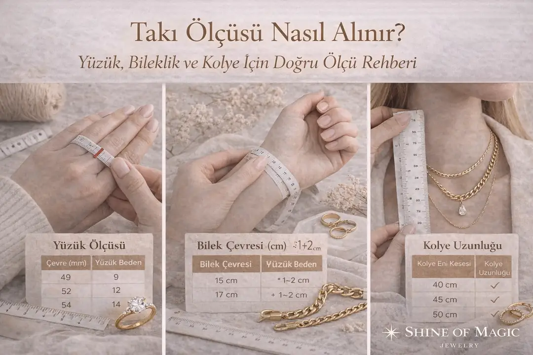 Takı Ölçüsü Nasıl Alınır? Yüzük, Bileklik ve Kolye İçin Doğru Ölçü Rehberi