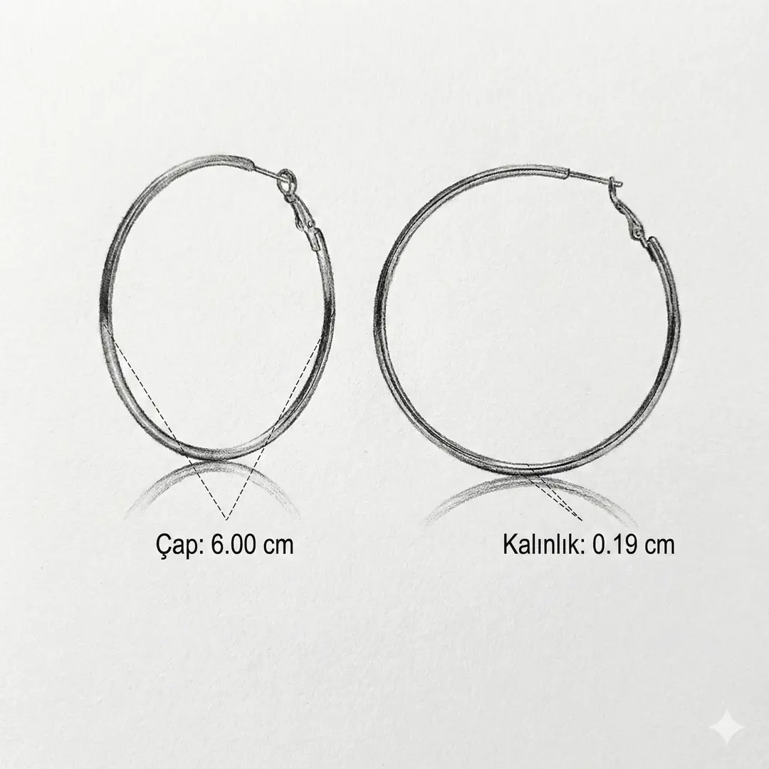 Elvion60 Earring | Çelik Küpe 2