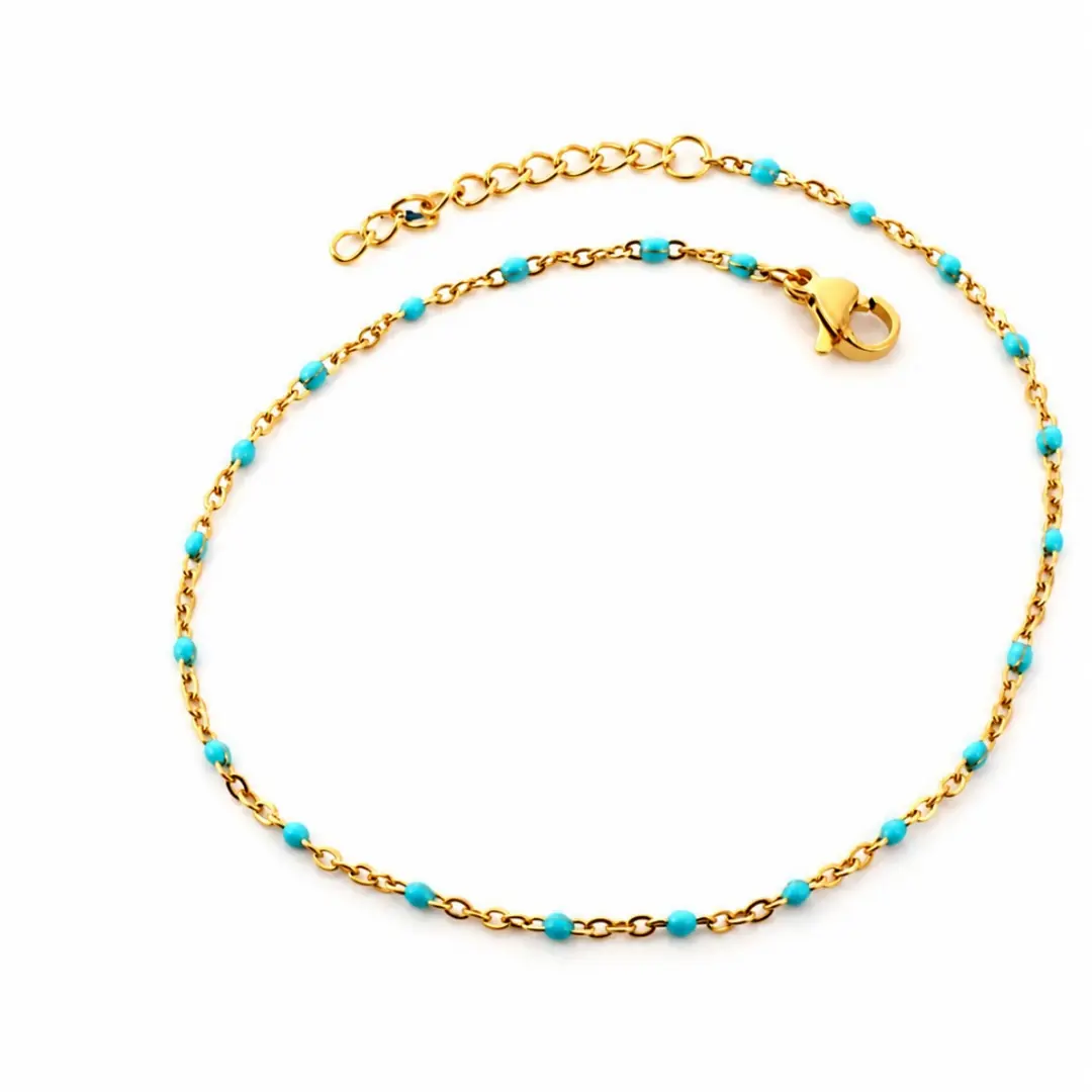 Turkaya Gold Anklet | Çelik HalHal
