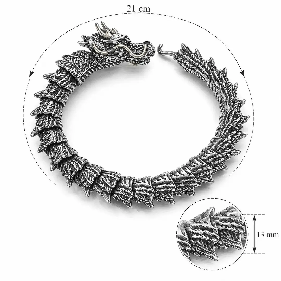 Wyrmon Bracelet | Erkek Çelik Bileklik 4
