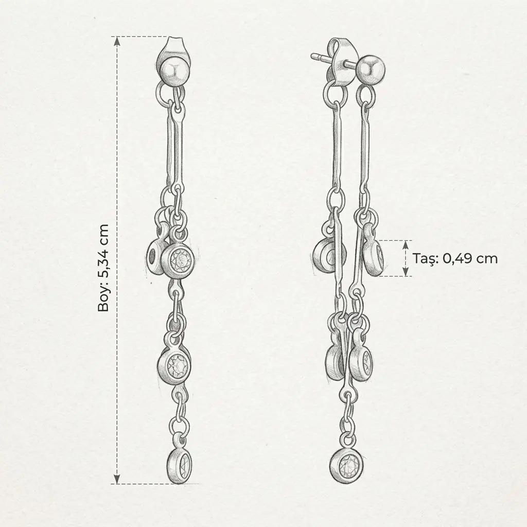 Pluvina Earring | Çelik Küpe 8