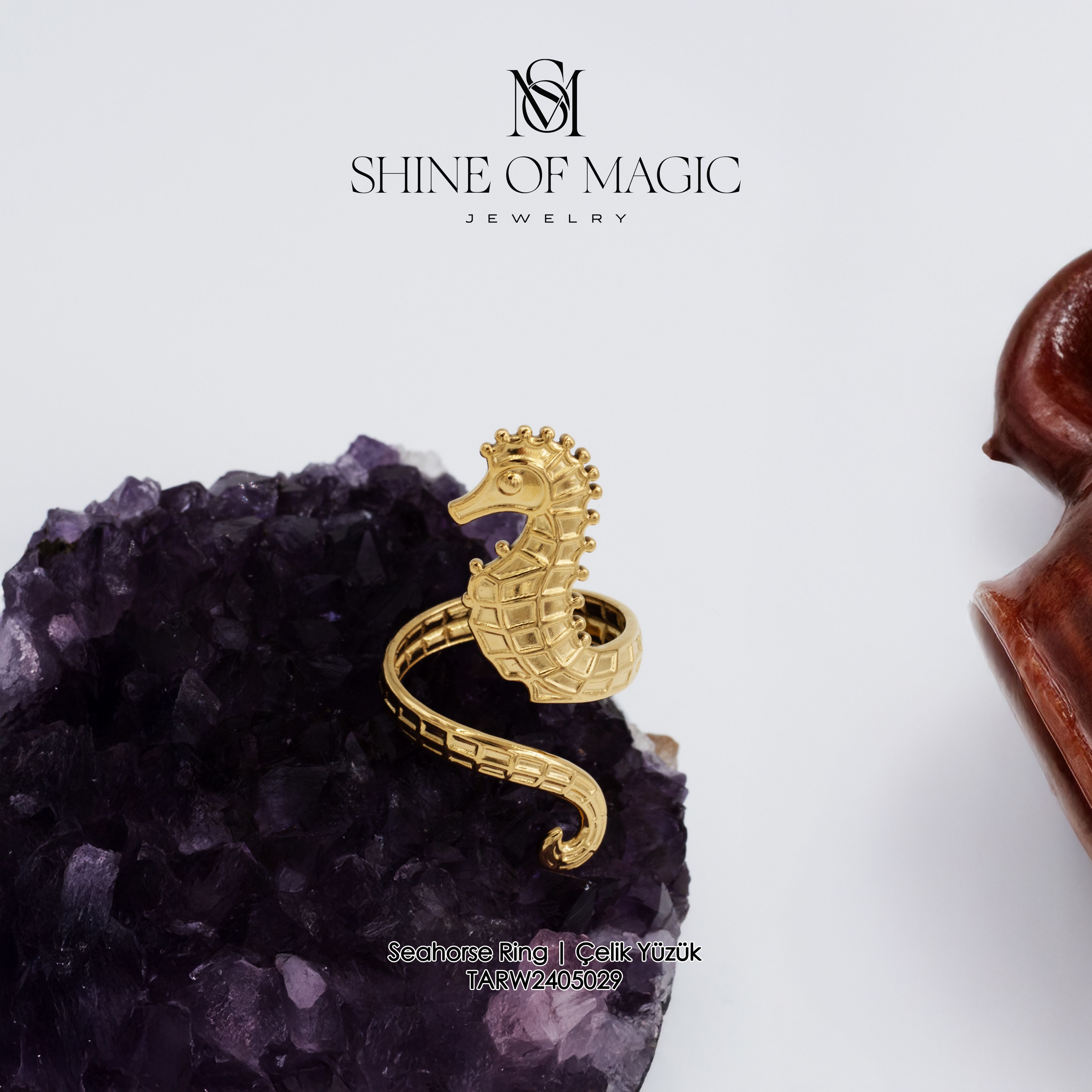 Seahorse Ring | Çelik Yüzük