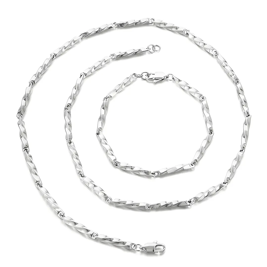 Torsella Set | Erkek Çelik Kolye ve Bileklik Seti