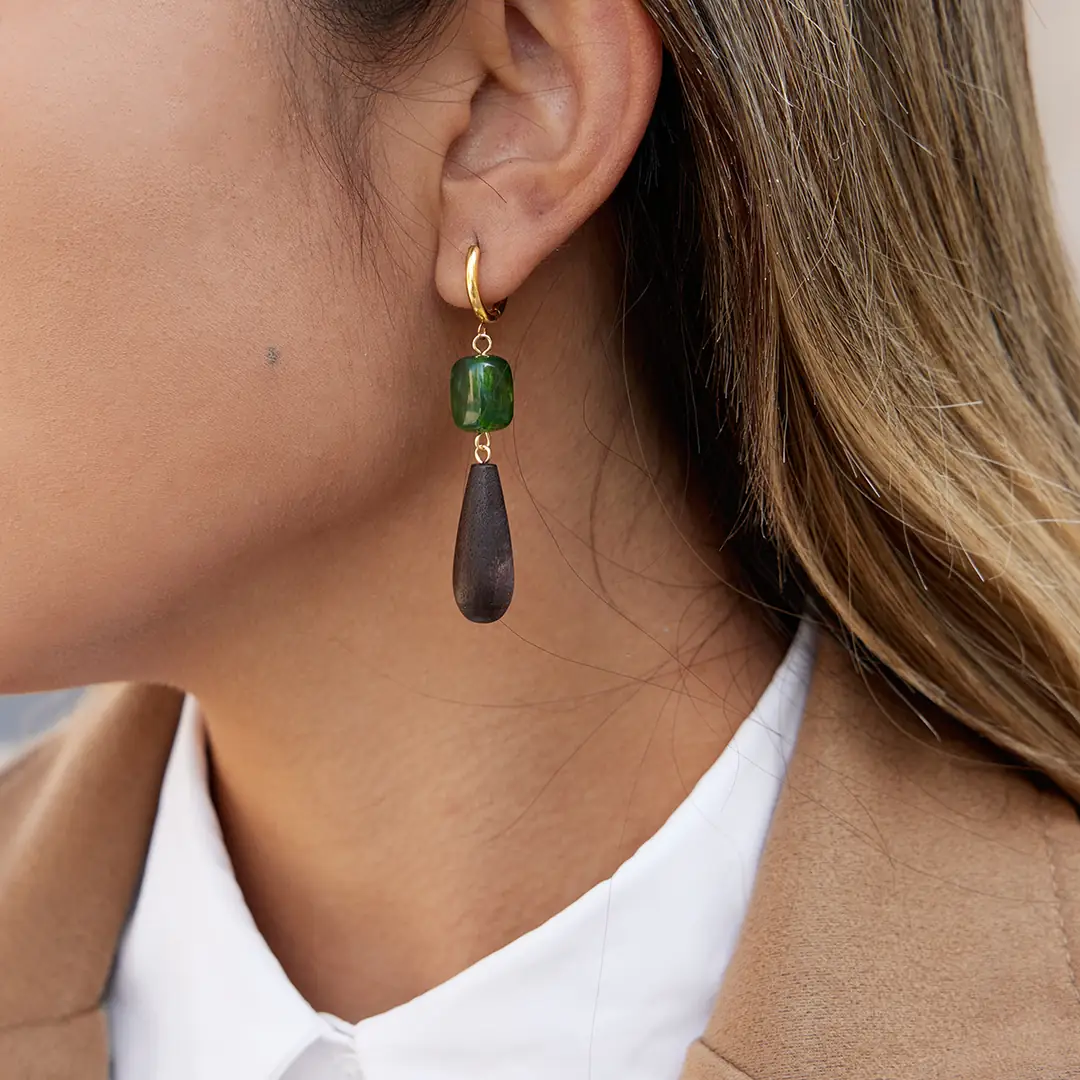 Reosin Earring | Ahşap Küpe 2