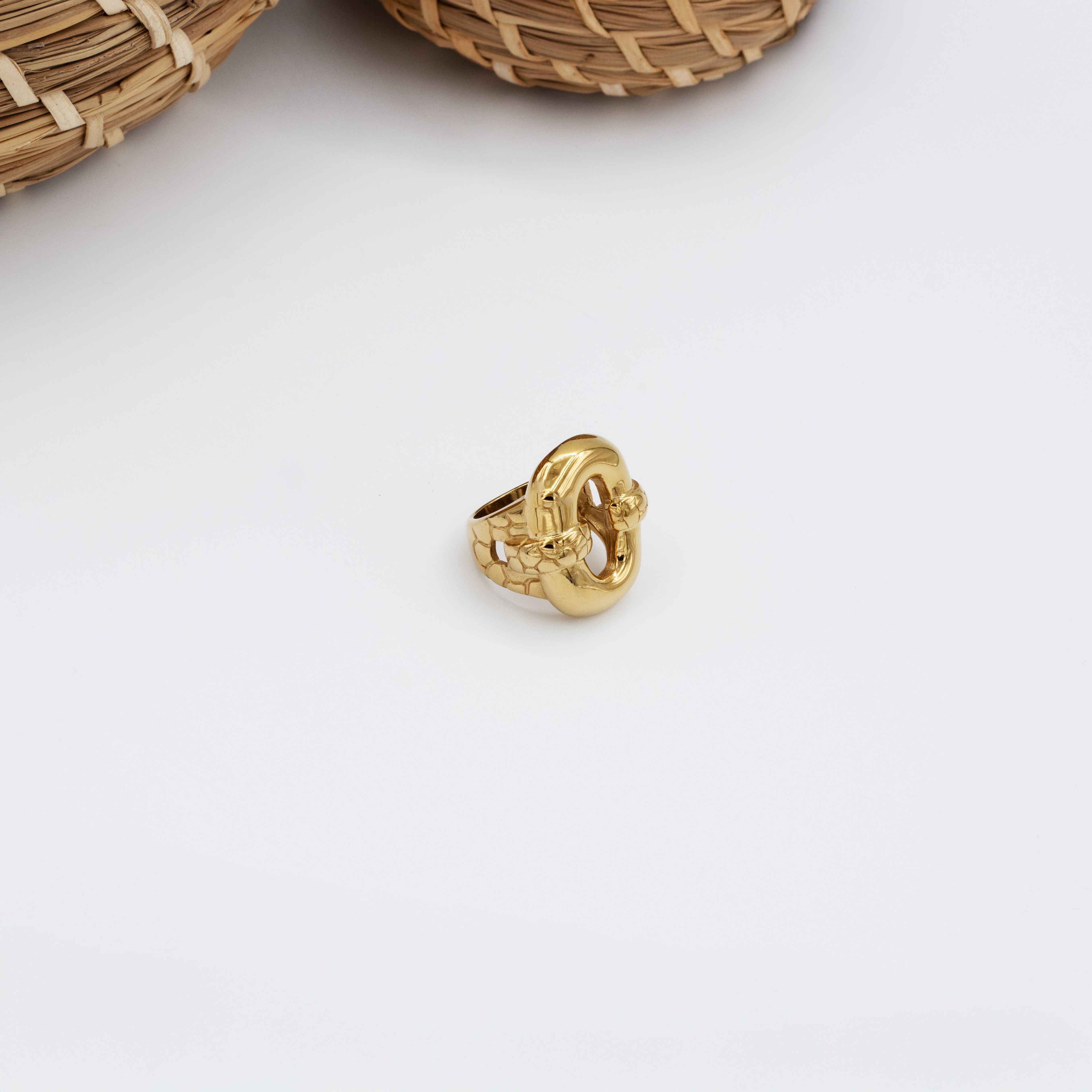 Golden Knot Ring | Çelik Yüzük