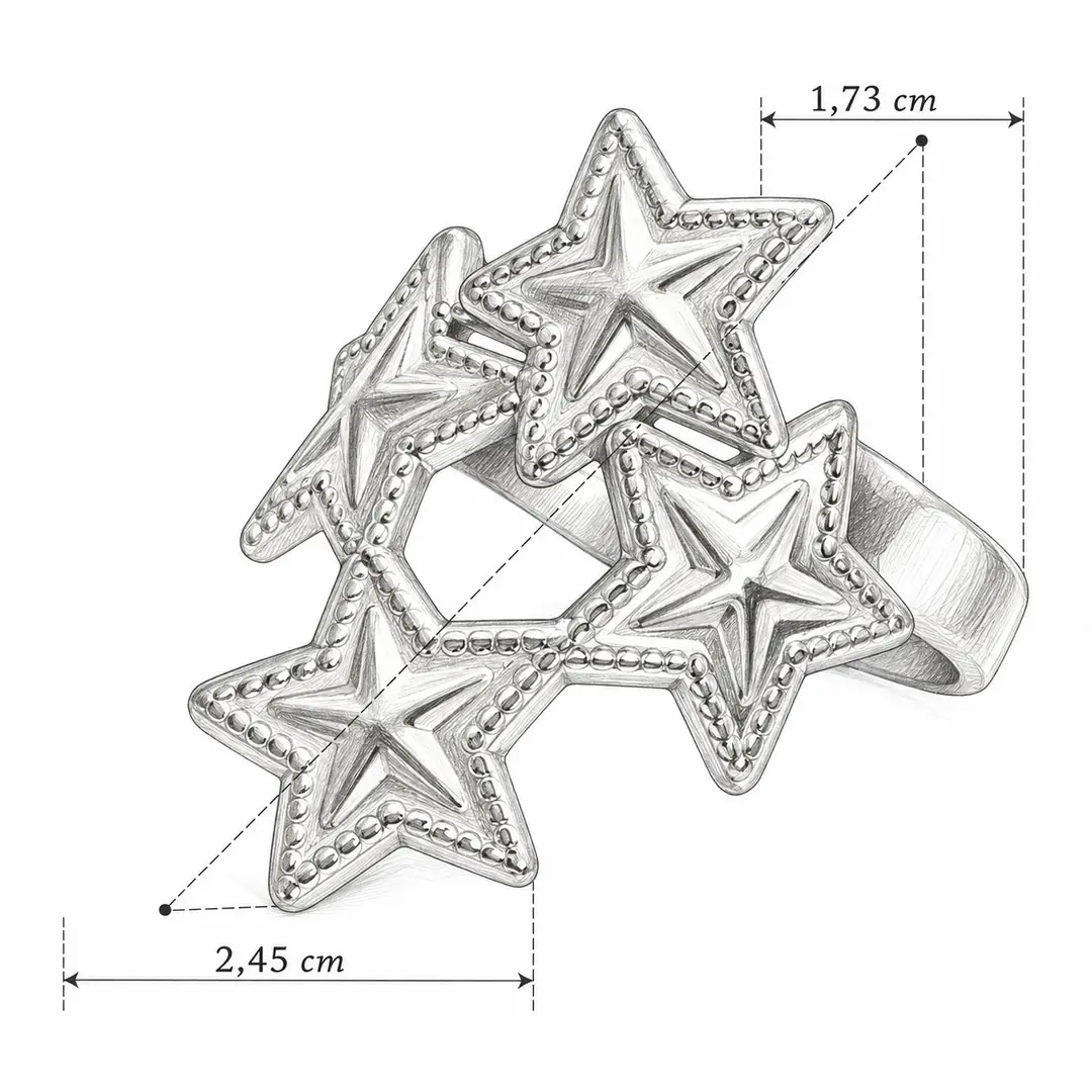 Tristella Ring | Çelik Yüzük 8