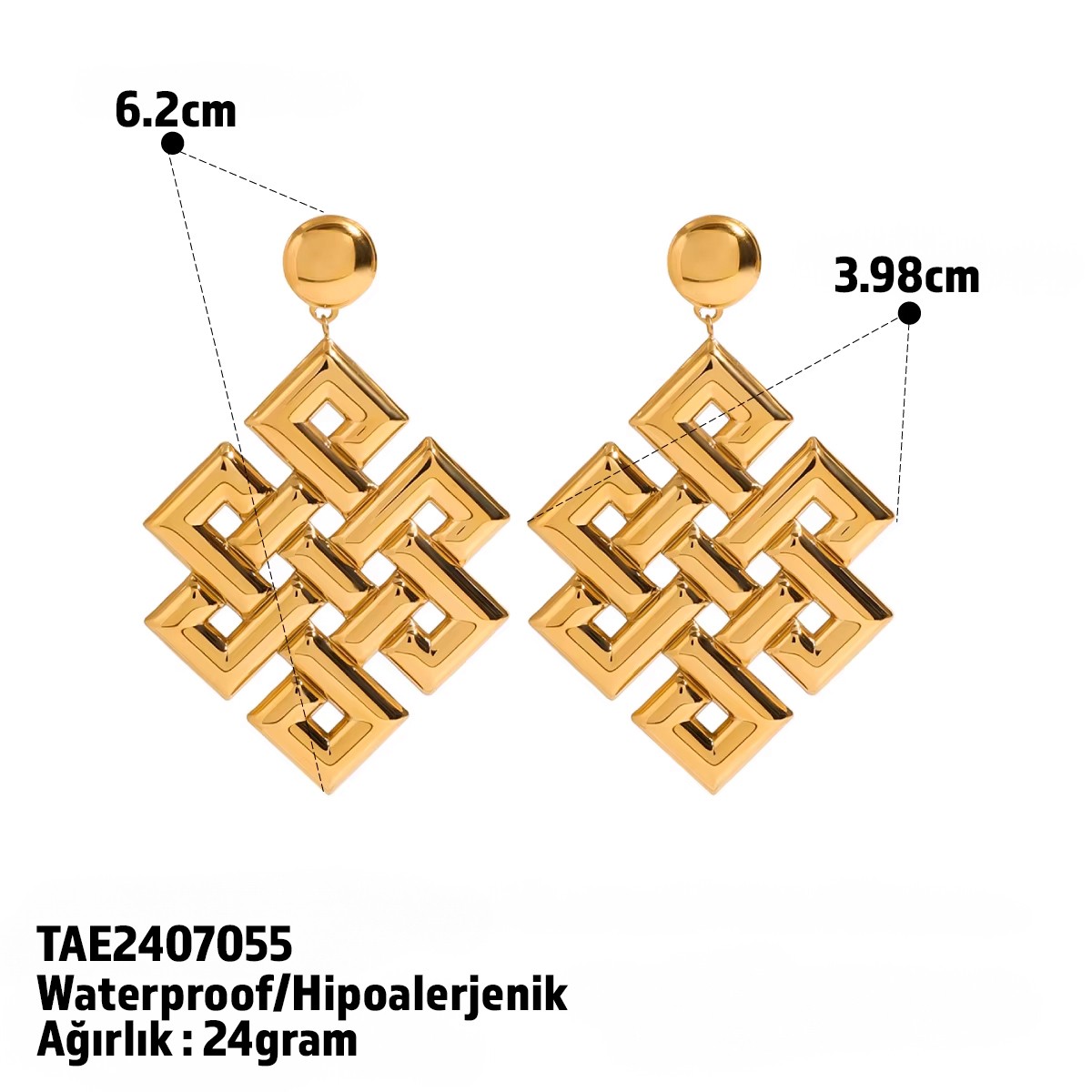 Luxe Harmony Earring | Çelik Küpe