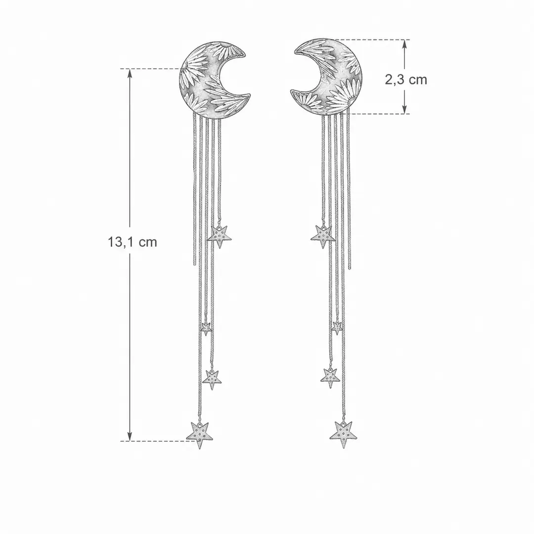 Moon Earring | Çelik Küpe 4