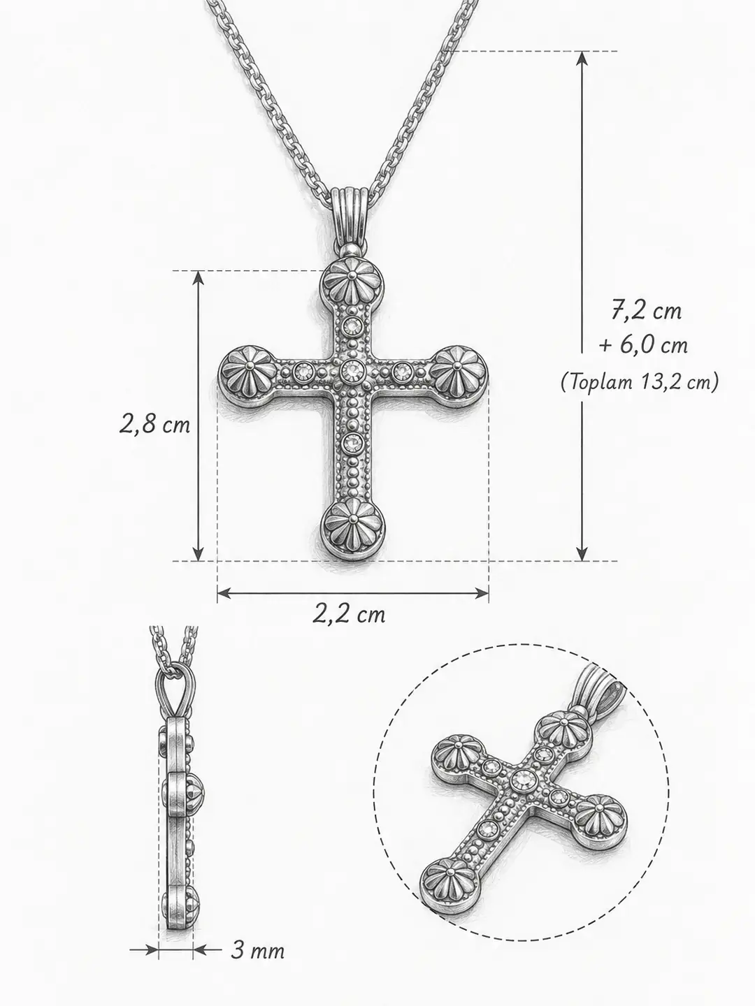Aristone Necklace | Çelik Kolye 3